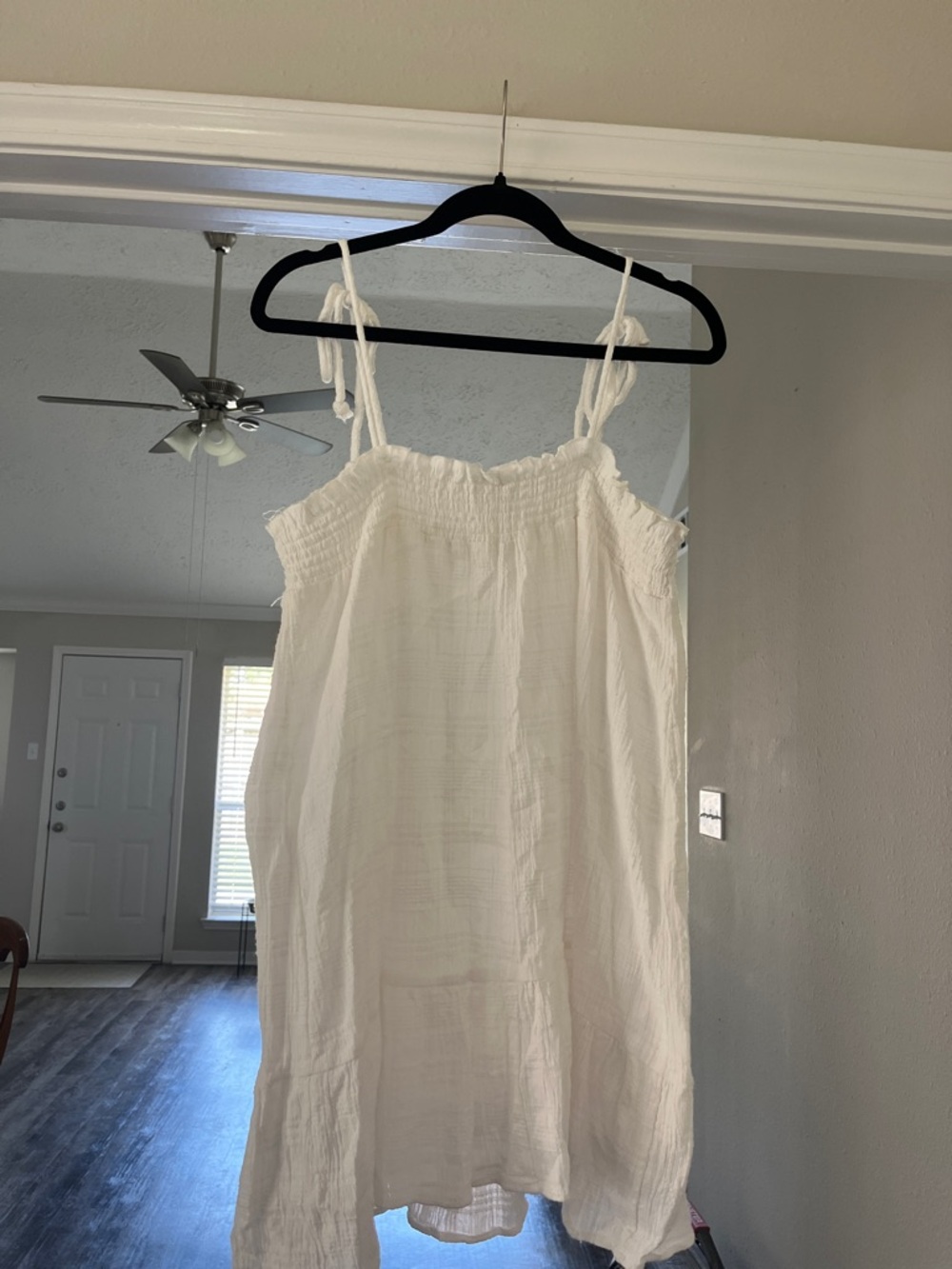 White Tie-Strap Sundress
